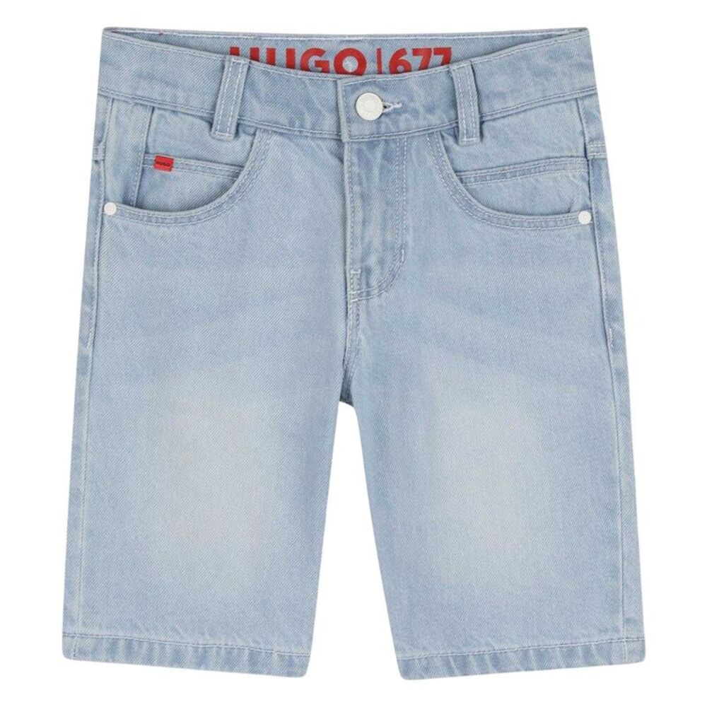 Hugo Childrens/Kids 677 Denim Shorts / Bleach